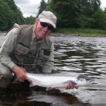 A nice June fish on a small fly, Banchory Beat, River Dee